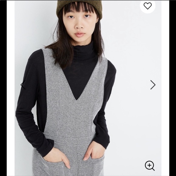 NEW Madewell Herringbones v neck jumpsuit - Picture 2 of 4